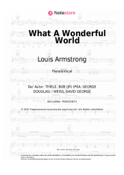 Noten, Akkorde Louis Armstrong - What A Wonderful World