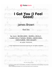 Noten, Akkorde James Brown - I Got You (I Feel Good)