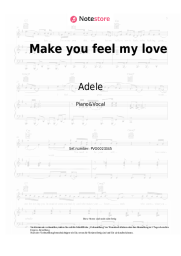 Noten, Akkorde Adele - Make you feel my love
