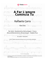 Noten, Akkorde Raffaella Carra - A Far L'amore Comincia Tu