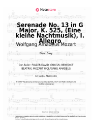 Noten, Akkorde Wolfgang Amadeus Mozart - Serenade No. 13 in G Major, K. 525, (Eine kleine Nachtmusik), I. Allegro