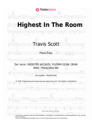 Noten, Akkorde Travis Scott - Highest In The Room
