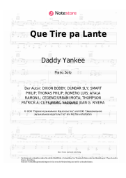 Noten, Akkorde Daddy Yankee - Que Tire pa Lante