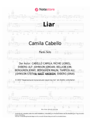 Noten, Akkorde Camila Cabello - Liar