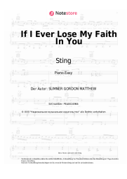Noten, Akkorde Sting - If I Ever Lose My Faith In You