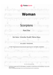 Noten, Akkorde Scorpions - Woman