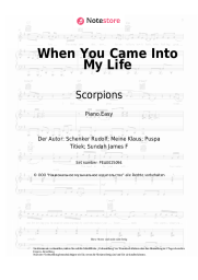 Noten, Akkorde Scorpions - When You Came Into My Life