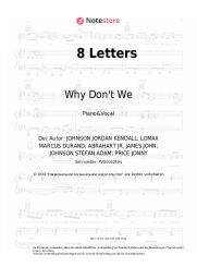 Noten, Akkorde Why Don't We - 8 Letters