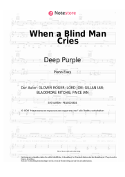 Noten, Akkorde Deep Purple - When a Blind Man Cries