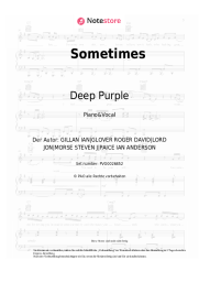 Noten, Akkorde Deep Purple - Sometimes I Feel Like Screaming