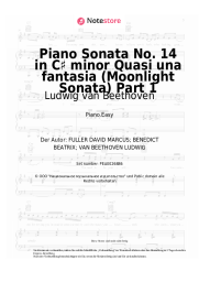 Noten, Akkorde Ludwig van Beethoven - Piano Sonata No. 14 in C♯ minor Quasi una fantasia (Moonlight Sonata) Part 1
