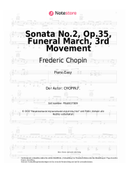 Noten, Akkorde Frederic Chopin - Sonata No.2, Op.35, Funeral March, 3rd Movement