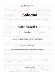 Noten, Akkorde Astor Piazzolla - Soledad
