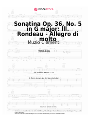 Noten, Akkorde Muzio Clementi - Sonatina Op. 36, No. 5 in G major: lll. Rondeau - Allegro di molto