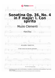 Noten, Akkorde Muzio Clementi - Sonatina Op. 36, No. 4 in F major: l. Con spirito