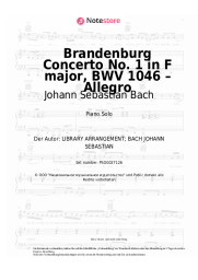 Noten, Akkorde Johann Sebastian Bach - Brandenburg Concerto No. 1 in F major, BWV 1046 – Allegro