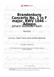 Noten, Akkorde Johann Sebastian Bach - Brandenburg Concerto No. 1 in F major, BWV 1046 – Adagio