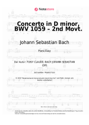 undefined Johann Sebastian Bach - Concerto in D minor, BWV 1059 – 2nd Movt.