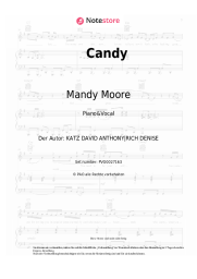 Noten, Akkorde Mandy Moore - Candy