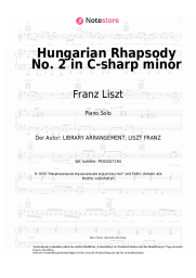 Noten, Akkorde Franz Liszt - Hungarian Rhapsody No. 2 in C-sharp minor