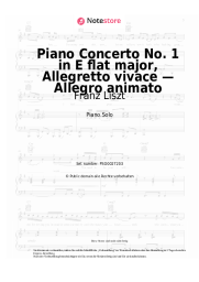Noten, Akkorde Franz Liszt - Piano Concerto No. 1 in E flat major, Allegretto vivace — Allegro animato