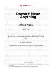 Noten, Akkorde Alicia Keys - Doesn't Mean Anything