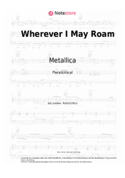 Noten, Akkorde Metallica - Wherever I May Roam
