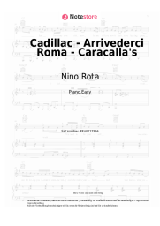 Noten, Akkorde Nino Rota - Cadillac - Arrivederci Roma - Caracalla's