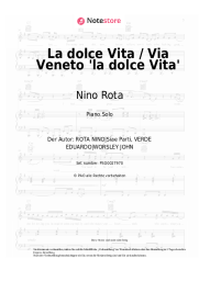 Noten, Akkorde Nino Rota - La dolce Vita / Via Veneto 'la dolce Vita'