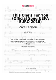 undefined David Guetta, Zara Larsson - This One's For You (Official Song UEFA EURO 2016)