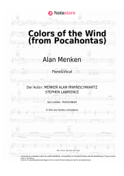 Noten, Akkorde Alan Menken - Colors of the Wind (from Pocahontas)