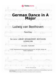 Noten, Akkorde Ludwig van Beethoven - German Dance in A Major