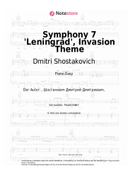 Noten, Akkorde Dmitri Shostakovich - Symphony 7 'Leningrad', Invasion Theme