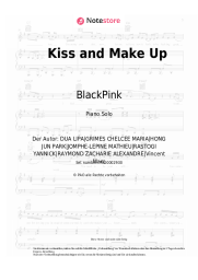 Noten, Akkorde Dua Lipa, BlackPink - Kiss and Make Up