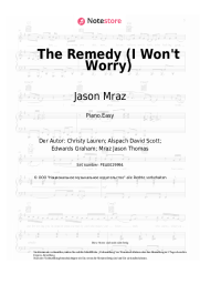 Noten, Akkorde Jason Mraz - The Remedy (I Won't Worry)