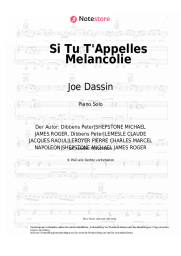 undefined Joe Dassin - Si Tu T'Appelles Melancolie