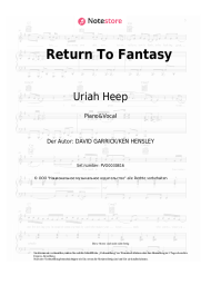 Noten, Akkorde Uriah Heep - Return To Fantasy