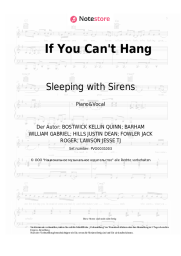 Noten, Akkorde Sleeping with Sirens - If You Can't Hang
