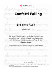 Noten, Akkorde Big Time Rush - Confetti Falling