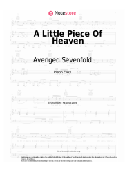 Noten, Akkorde Avenged Sevenfold - A Little Piece Of Heaven
