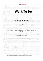 Noten, Akkorde The Isley Brothers - Work To Do