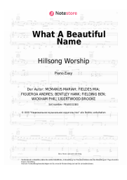 Noten, Akkorde Hillsong Worship - What A Beautiful Name