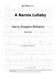 Noten, Akkorde Harry Gregson-Williams - A Narnia Lullaby