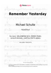 Noten, Akkorde Michael Schulte, Alle Farben - Remember Yesterday