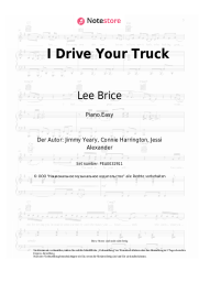 Noten, Akkorde Lee Brice - I Drive Your Truck