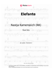 Noten, Akkorde Nastja Kamenskich (NK) - Elefante