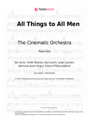 Noten, Akkorde The Cinematic Orchestra - All Things to All Men