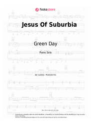 Noten, Akkorde Green Day - Jesus Of Suburbia