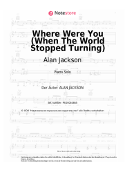 Noten, Akkorde Alan Jackson - Where Were You (When The World Stopped Turning)