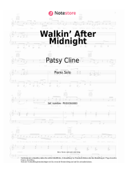 Noten, Akkorde Patsy Cline - Walkin’ After Midnight